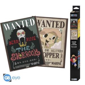 ONE PIECE - Set 2 Posters Chibi 52x38 - Wanted Chopper & Brook