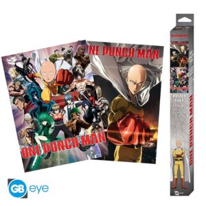 ONE PUNCH MAN - Set 2 Posters Chibi 52x38 - Saitama & Genos