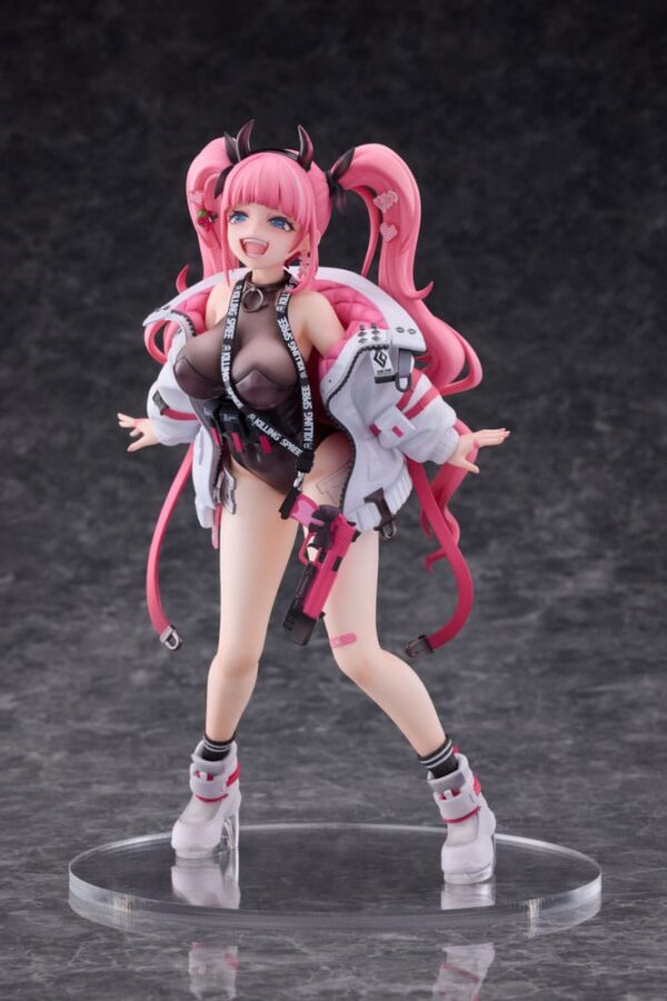 Original Character Pvc Statua 1/6 Rampaging Twin-tail Arisa 26 Cm Bibi Buttons