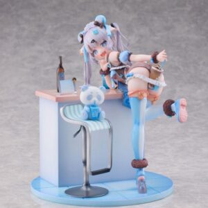 Original Character Statua 1/6 Blue Panda Coffee By Henriita 19 Cm Hotvenus