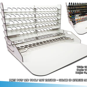 Paint Display E Work St W Storag 50x37 Accessori Per Modellismo Vallejo