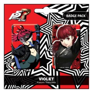 Persona 5 Royal Spilla Badges 2-pack Violet / Kasumi Yoshizawa Popbuddies