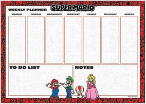 PLANNER A5 DA SCRIVANIA SUPER MARIO NINTENDO SUPER MARIO - CANCELLERIA/SCUOLA