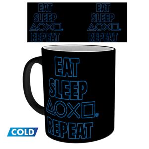 Playstation - Tazza Heat Change - 320 Ml - Eat Sleep Repeat