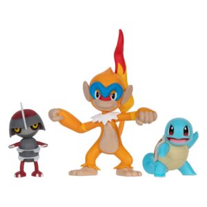 Pokémon Battle Figura Set 3-pack Pawniard, Squirtle -1, Monferno 5 Cm Jazwares