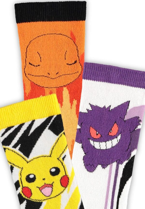 Pokémon Calzini 3-pack Pikachu, Ciondoloander, Gengar 43-46 Difuzed