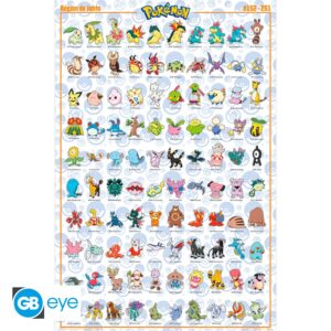 Pokemon - Poster Maxi 91.5x61 - Johto French