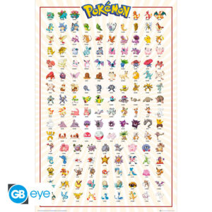 Pokemon - Poster Maxi 91.5x61 - Kanto 151 French