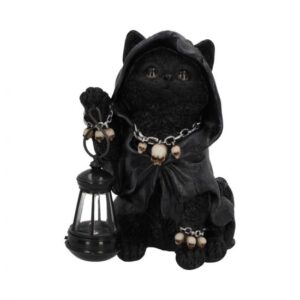 REAPERS FELINE LANTERN GRIM REAP CAT FIG FIGURA NEMESIS NOW