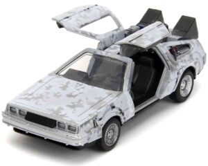 Ritorno Al Futuro 1 Variant Delorean Frost Diecast Modellino In Scala 1:32 Simba