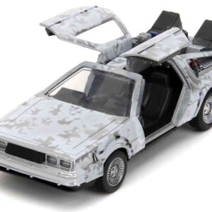 Ritorno Al Futuro 1 Variant Delorean Frost Diecast Modellino In Scala 1:32 Simba