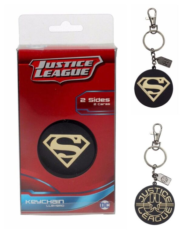 Sd Toys Jla Superman Golden Logo Metallo Portachiavi