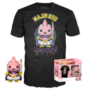 Set Figura Pop & Tee Dragon Ball Z Majin Buu TAGLIA S Esclusiva Funko