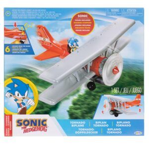 Sonic - The Hedgehog Mini Figura Playset Biplane 6 Cm Jakks Pacific