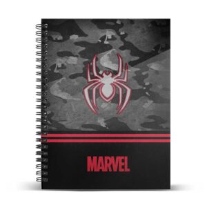 SPIDER-MAN Quaderno A4 Strisce Dark Karactermania