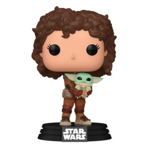 Star Wars: The Mandalorian Pop! Vinile Figura Peli Motto W/grogu 9 Cm Funko