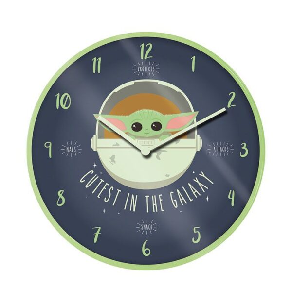 Star Wars The Mandalorian Wall Clock Cutest In The Galaxy Pyramid International