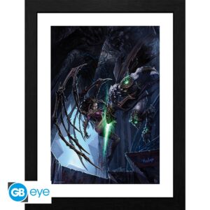 STARCRAFT - Framed print "Zeratul vs Kerrigan" (30x40)