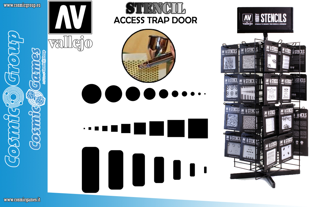 STENCIL STAIR003 ACCESS TRAP DOOR ACCESSORI PER MODELLISMO VALLEJO VALLEJO