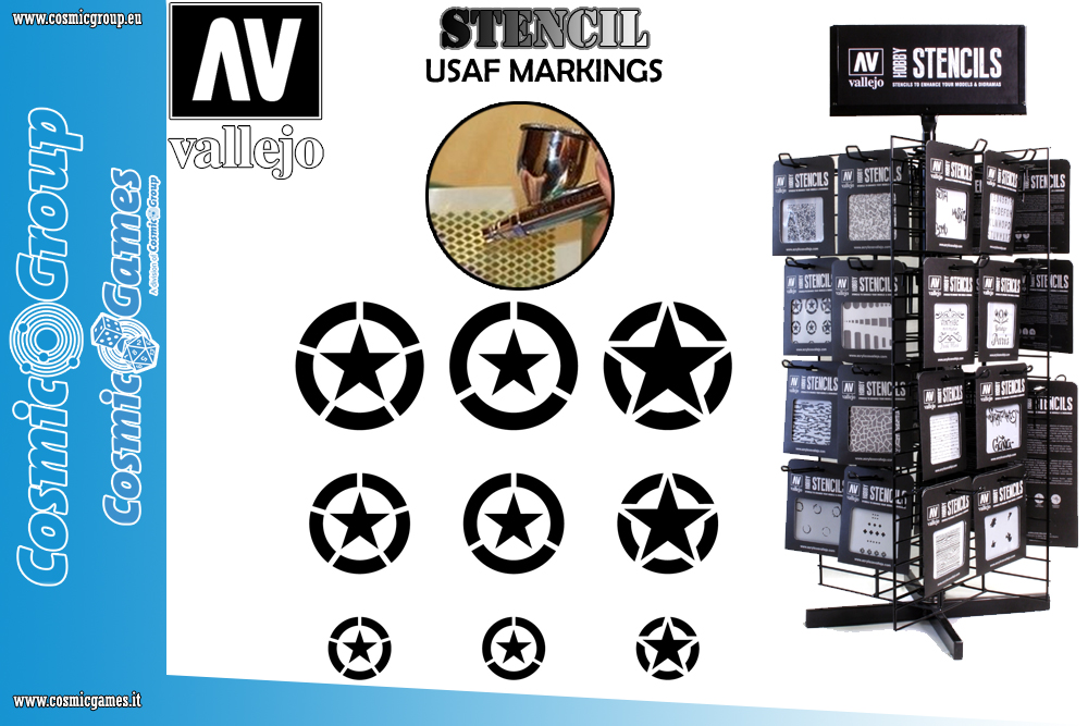 STENCIL STAIR004 USAF MARKINGS ACCESSORI PER MODELLISMO VALLEJO VALLEJO
