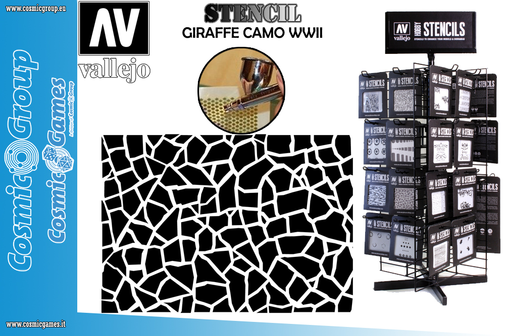 STENCIL STCAM003 GIRAFFE CAMO WWII ACCESSORI PER MODELLISMO VALLEJO VALLEJO