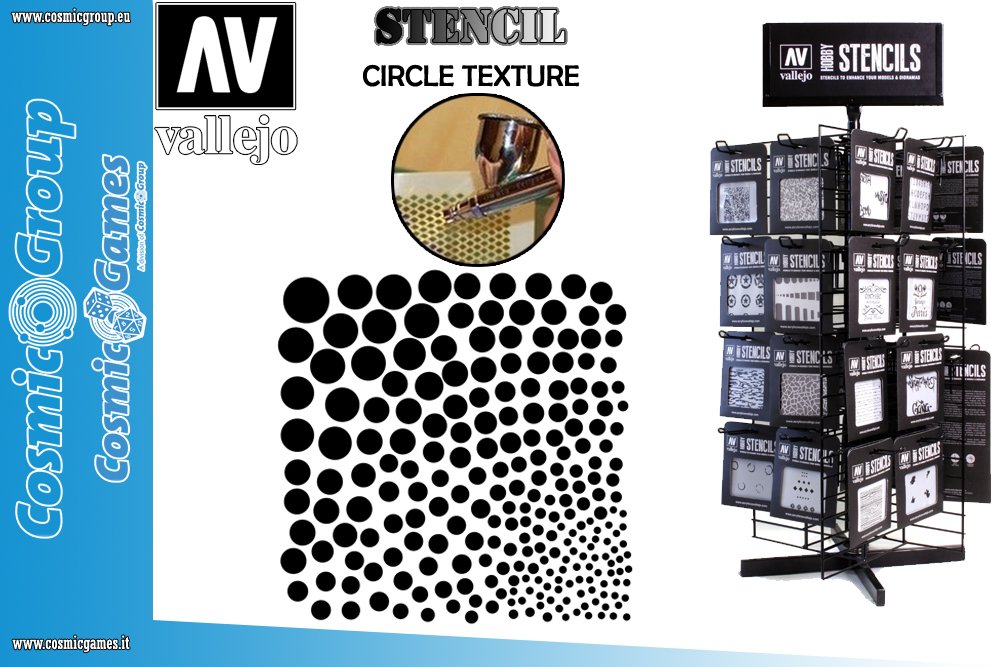STENCIL STSF002 CIRCLE TEXTURE ACCESSORI PER MODELLISMO VALLEJO VALLEJO