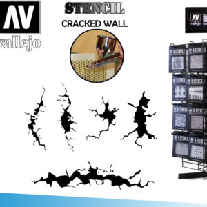 STENCIL STTX001 CRACKED WALL ACCESSORI PER MODELLISMO VALLEJO VALLEJO