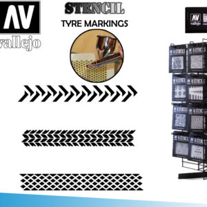 STENCIL STTX002 TYRE MARKINGS ACCESSORI PER MODELLISMO VALLEJO VALLEJO