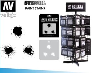 STENCIL STTX005 PAINT STAINS ACCESSORI PER MODELLISMO VALLEJO VALLEJO