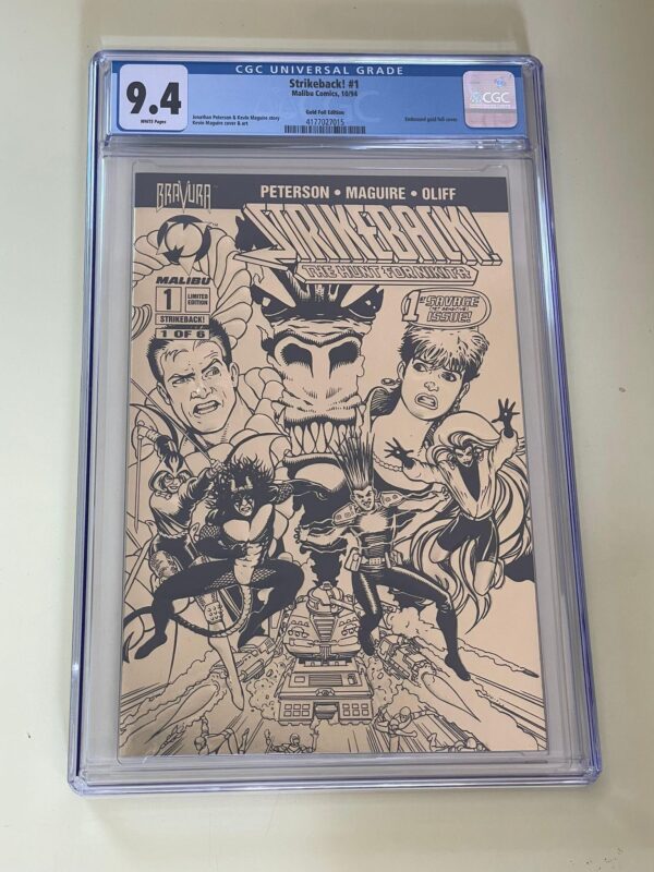 Strikeback Fumetto Malibu Comics 1994 Volume 1 con Box Edizione Limitata Oro
