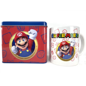 Super Mario Bros Mario Tazza + Salvadanaio Super Mario Set Nintendo