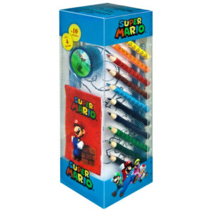 Super Mario Bros Stationery Set 35 Pezzi Nintendo