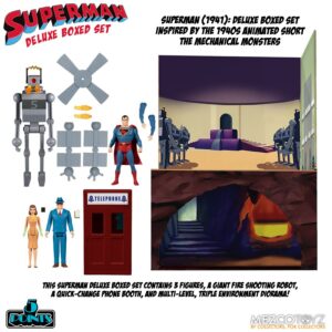 Superman Set Action Figura Mechanical Monsters 1941 5 Points Mezco Toys