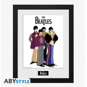 THE BEATLES - Framed print "Yellow Submarine Group" (30x40)