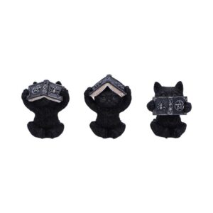 THREE WISE WITCHY BLACK SPELL CATS Statua Nemesis Now