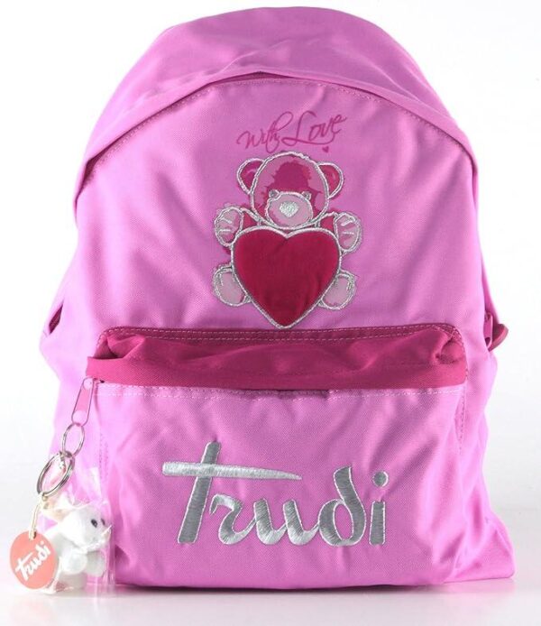 Trudi 60988 Zaino Americano Fucsia 35 cm con Portachiavi