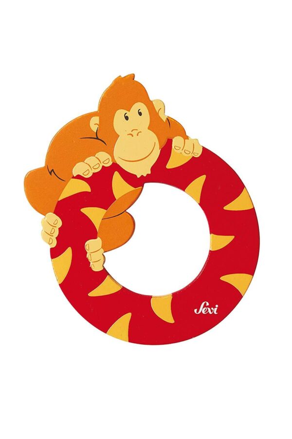 Trudi Sevi 81615 - Letteraa O Orangutan In Legno Rosso 7,5 Cm Decorazione