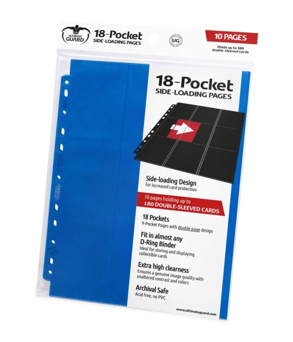 Ultimate Guard 18-Pocket Pages Side-Loading Blue (10) Ultimate Guard