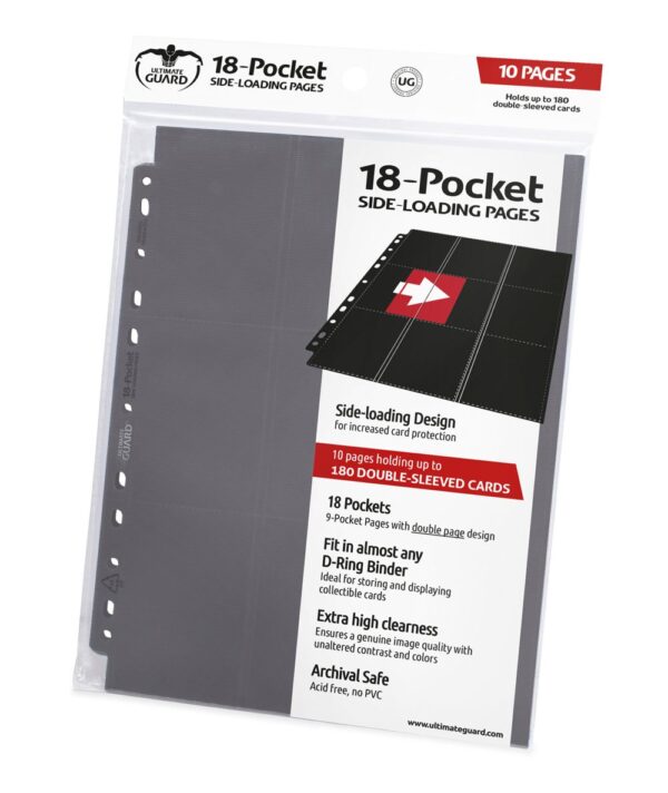 Ultimate Guard 18-Pocket Pages Side-Loading Grey (10) Ultimate Guard