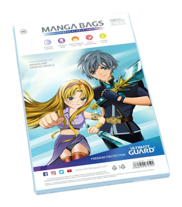 Ultimate Guard Manga Bags Resealable (100) Ultimate Guard
