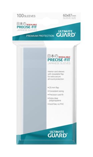 Ultimate Guard Precise-Fit Sleeves Resealable Japanese Size Transparent (100) Ultimate Guard