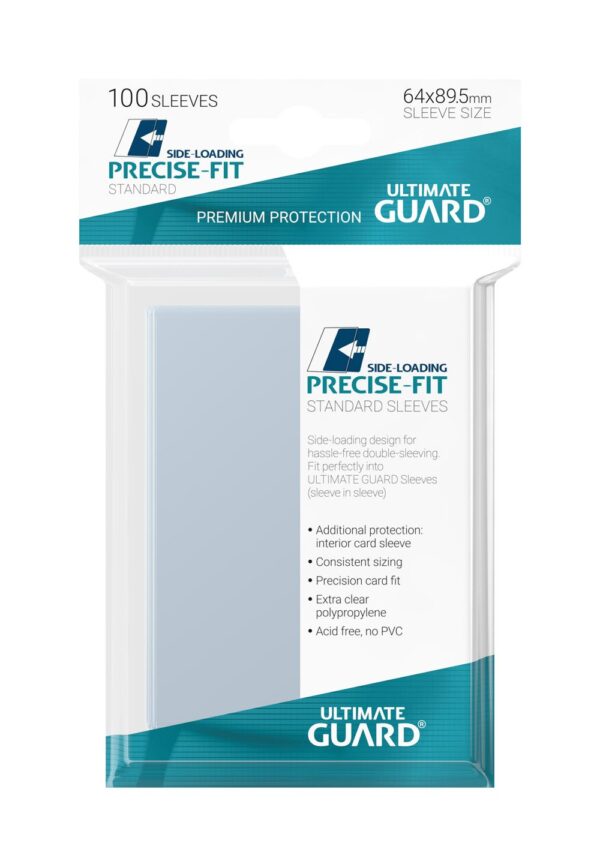 Ultimate Guard Precise-Fit Sleeves Side-Loading Standard Size Transparent (100) Ultimate Guard