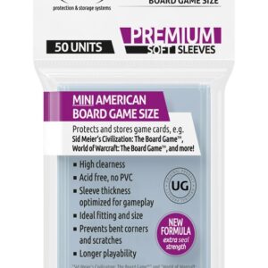 Ultimate Guard Premium Soft Sleeves For Gioco Da Tavolo Cards Mini American (50) Ultimate Guard
