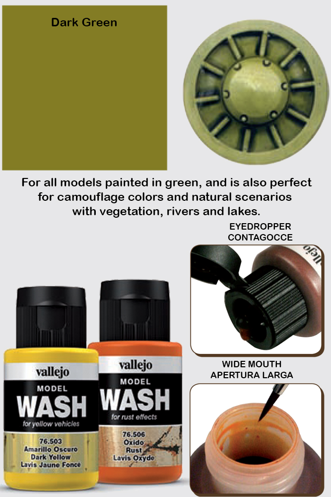 VALLEJO MODEL WASH DARK GREEN 76512 COLORI VALLEJO