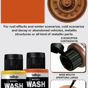 VALLEJO MODEL WASH DARK RUST 76507 COLORI VALLEJO