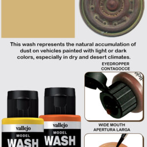 VALLEJO MODEL WASH DESERT DUST 76522 COLORI VALLEJO