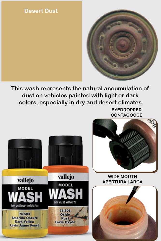 VALLEJO MODEL WASH DESERT DUST 76522 COLORI VALLEJO