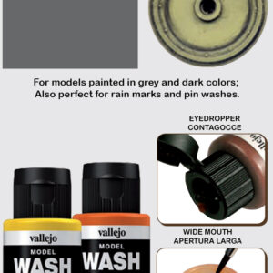 VALLEJO MODEL WASH GREY 76516 COLORI VALLEJO