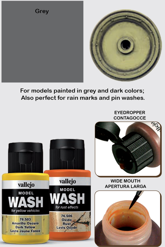 VALLEJO MODEL WASH GREY 76516 COLORI VALLEJO