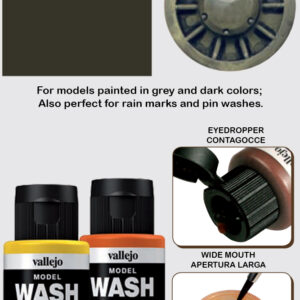 VALLEJO MODEL WASHDARK GREY 76517 COLORI VALLEJO